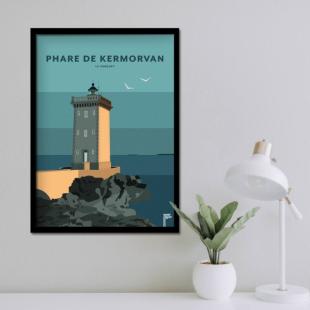 Poster Illustration MARGOT Le Phare de KERMORVAN