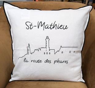 Pillow WILLY square-  Collection Route des Phares ST MATHIEU