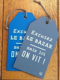 TEXT PLAQUE with hook - Text  Excusez le Bazar