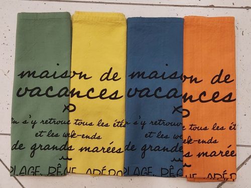 Tea Towel  "Maison de VACANCES..."